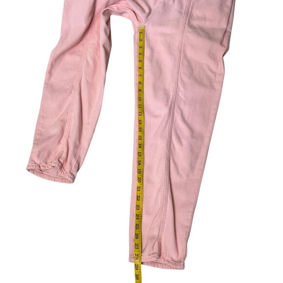 Free People City of Lights Soft Pink High Waist Tapered Cotton Pants Size 31 NWT - Picture 12 of 13